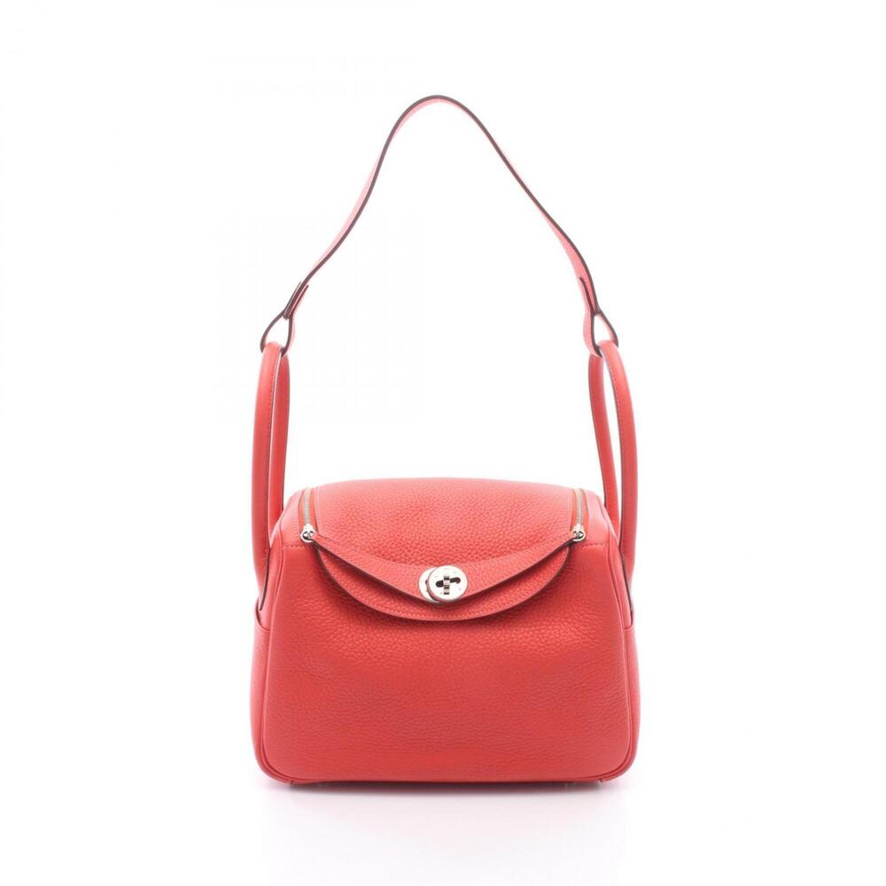 Hermes Lindy 26 Shoulder Bag/Handbag, Leather, Taurillon Clemence, Women's, Red